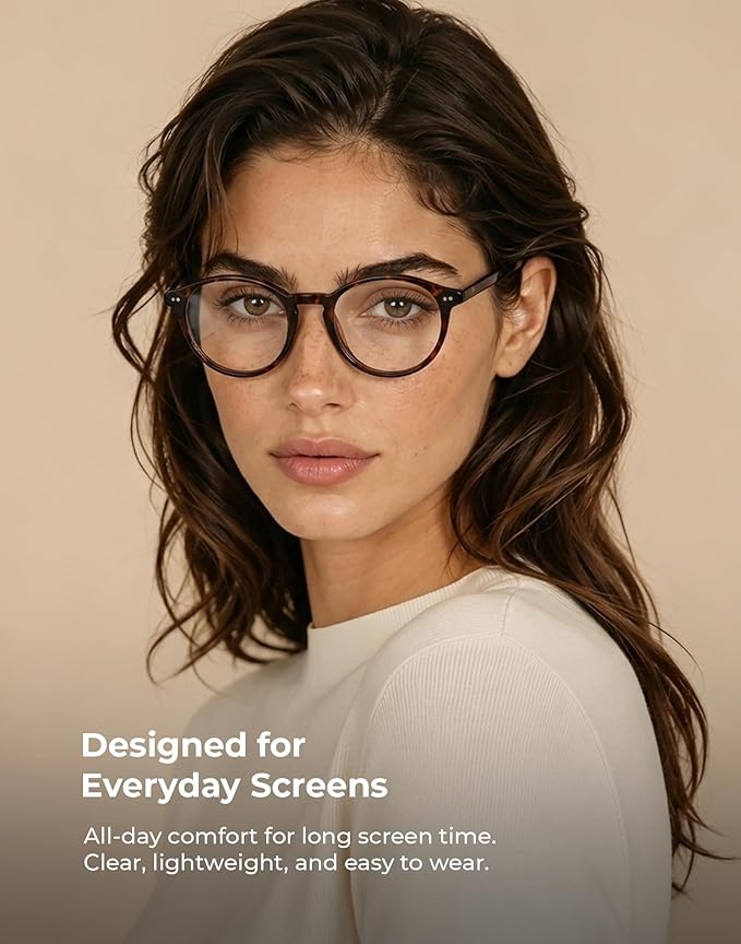 TIJN Vintage Round Blue Light Glasses
